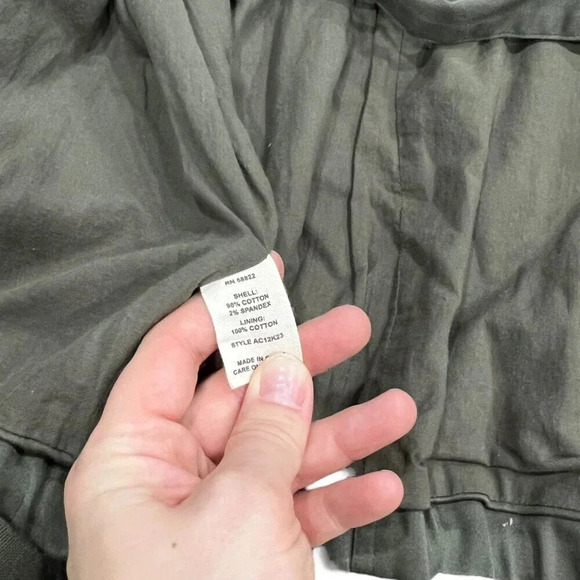 Chelsea & Violet Olive Green Cargo Military Jacket L - Picture 3 of 4